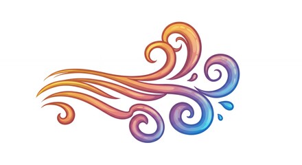Abstract colorful swirls design background