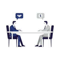 business negotiations vector illustration design 