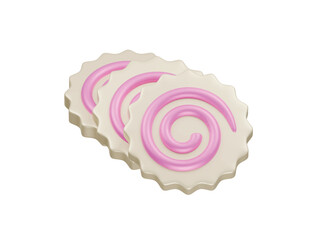 Narutomaki icon 3d illustration render