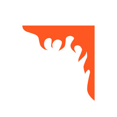 burning fire corner decoration