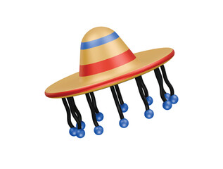 Brazil hat icon 3d illustration render