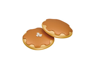 Hoeddeok icon 3d illustration render