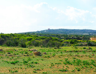 Nature 2000 area on Marfa Peninsula Malta.