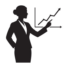 business woman with a chart