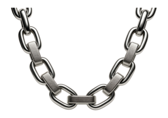 Chain with alternating block and plain links