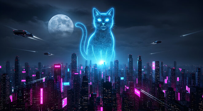 International Cat Day Creative Illustrations | Fantasy, Futuristic, Whimsical, Cartoon, Watercolor, 3D Cat Art Collection