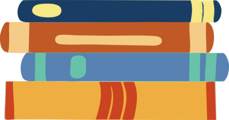 vector illustration of a set of colorful book
