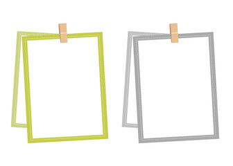 2枚のメッセージボードを、クリップでとめた、お洒落なセット。