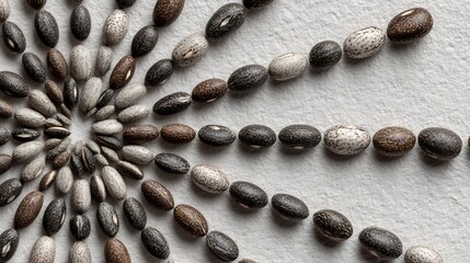 Abstract Bean Mandala: A Study in Texture and Form