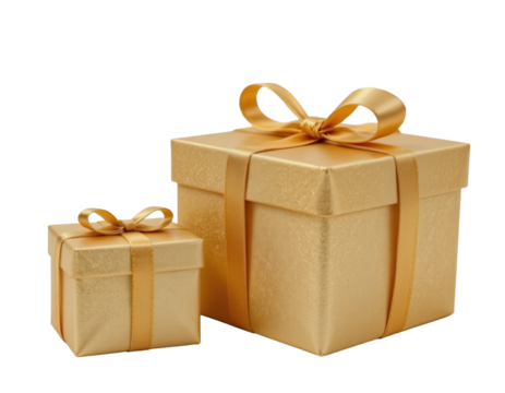 Elegant Gold Gift Boxes with Ribbons for Special Occasions Design