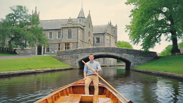 Punting in Cambridge.
