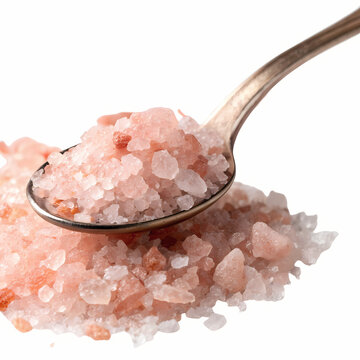 salt in spone on a transparent background