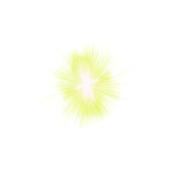 yellow glowing light burst with radiant beams and soft shining energy effect on white background. Perfect for digital art, fantasy themes, and sci-fi design projects. Vibrant glowing explosion.