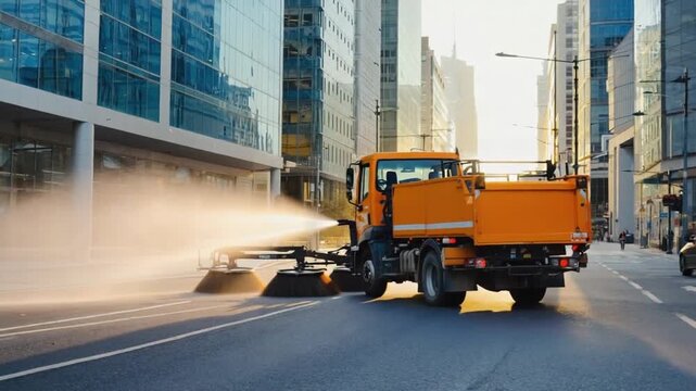 City cleaning vehicle.