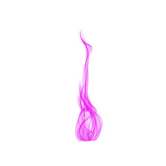 Abstract pink smoke flame effect with soft flowing wisps on white background. Bright glowing design perfect for modern art, overlays, and digital projects. Elegant fantasy smoke illustration.