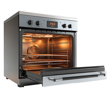 Modern cooking oven isolated on transparent background