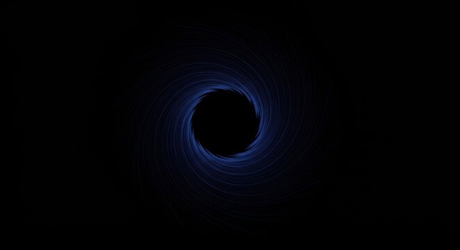 Luminous Blue Filaments Spiraling into a Mysterious Dark Vortex