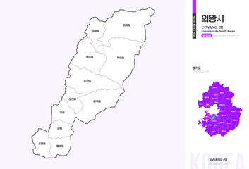 경기도 의왕시 법정동 윤곽선 지도