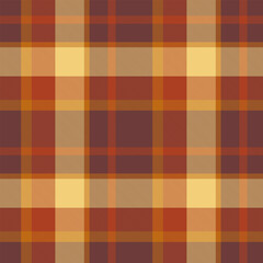 Classic plaid pattern in warm fall hues. Seamless textile design ideal for fashion, backgrounds, or cozy themed projects. Versatile and timeless graphic resource.