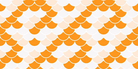 Vibrant orange and cream fish scale pattern.  Perfect for backgrounds, textiles, or website design. © Olena