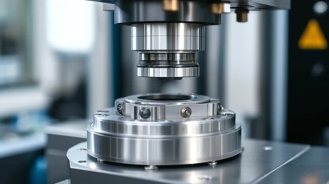 A molecular beam epitaxy (MBE) system grows perfect crystalline layers on a substrate with atomic precision. The ultra-high vacuum chamber and advanced materials science are highli