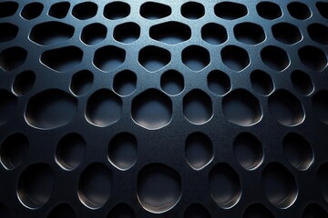 Metal Grid with Organic Holes Creates Abstract Pattern and Modern Design