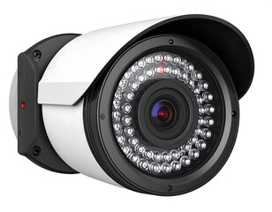 Security camera on a white background
