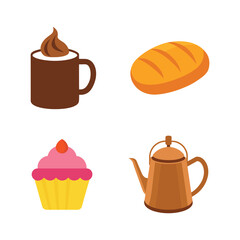Food and drink seasonal icons set.