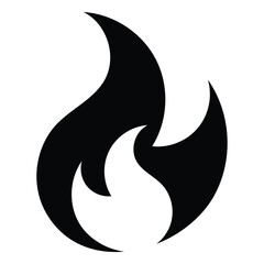 vector illustration of a red fire, fire icon.