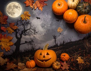 halloween　Background 　Pumpkin