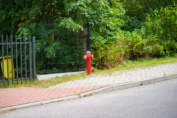 red fire hydrant on the street