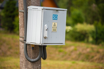 electrical switch on a wall