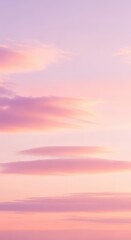 Fototapeta premium Soft pink and purple clouds at sunset or sunrise