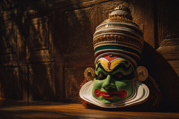 Kerala Cultural Heritage Mask Stock Photo