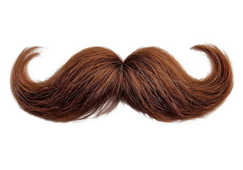Close up of a man's moustache on transparent background, png file
