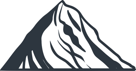 Mountain silhouette design with minimal and artistic style
