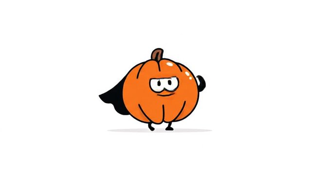 Cartoon pumpkin character illustration