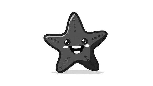 Cartoon starfish graphic illustration