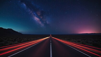 Neon highway to a starlit sky. 9