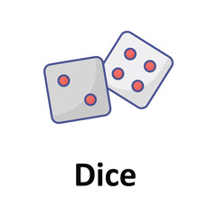 Dice Vector icon which can easily modify or edit