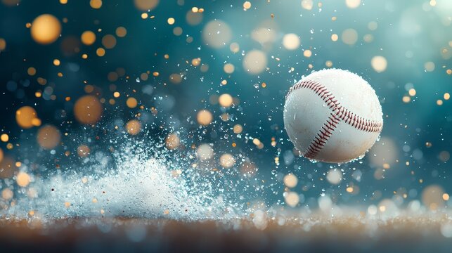 Exciting baseball action sports field photograph dynamic environment close-up view motion capture