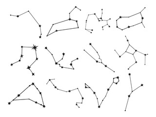 12 Zodiac 'Constellations Vector Set