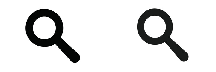 Search icons displayed in a minimalist design on a light background, showcasing simplicity and clarity in digital interface elements