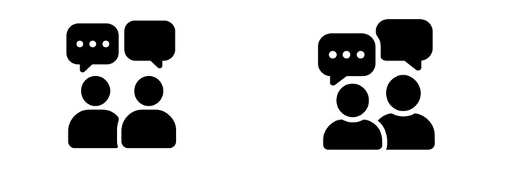 Two groups of people engage in conversation expressing ideas and sharing thoughts in a modern setting