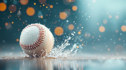 Baseball splash action sports field sports photography dynamic environment close-up viewpoint excitement concept for fans