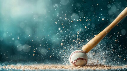 Dynamic baseball hit sports field action shot nighttime close-up energy and excitement