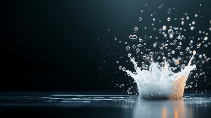 Dynamic water splash action studio close-up photography artistic environment high-speed viewpoint fluid motion concept