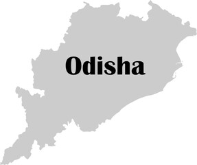 Odisha State of India Map Design Vector