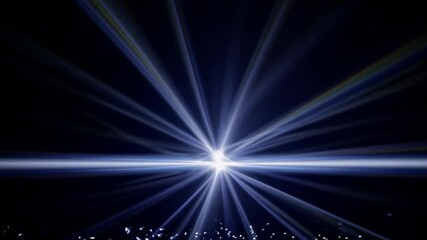 Mesmerizing Light Show in a Dark Environment Captivates with Dazzling Beams and Starry Effects, Creating a Cosmic Atmosphere - Powered by Adobe