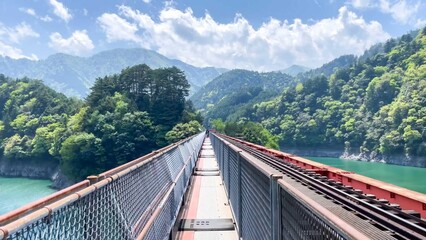 Obraz premium railway bridge over the river